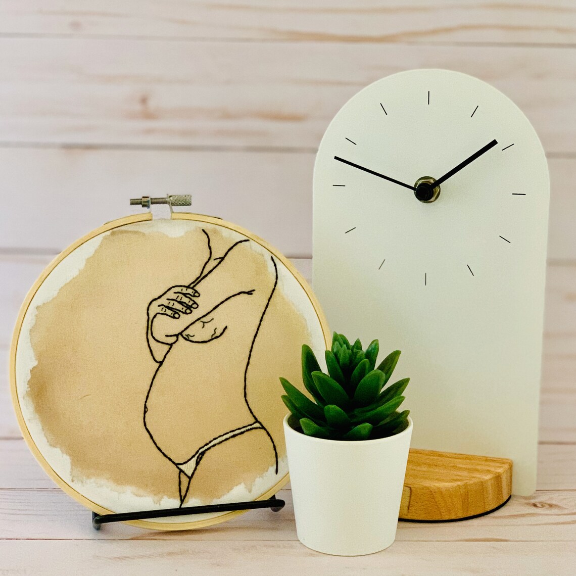 Hand jessecmault 6 hoop maternity pregnant beige  etsy