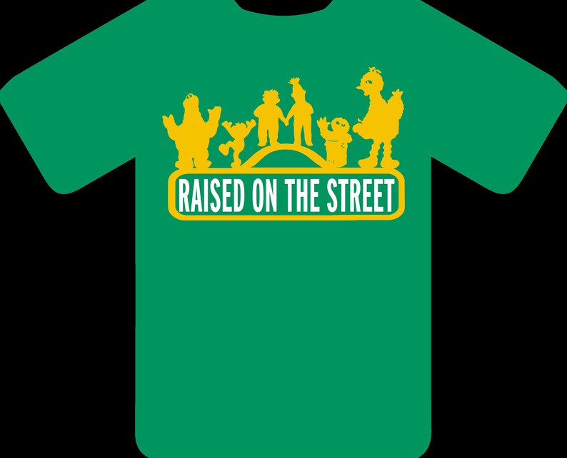 Raised On The Street TShirt inspiriert von Sesamstraße Etsy