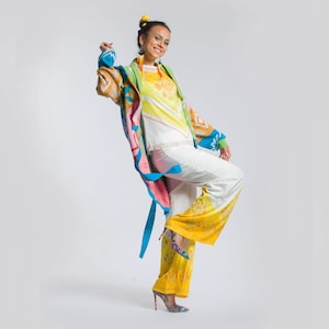 Damenanzugset mit Palazzohose, Hippie-Kleidung für den Sommer, Festival-Outfit, Geschenk für Frauen