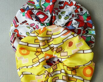 Gifts For Her Yellow Scrunchie Hair Accessory Set of Scrunchies