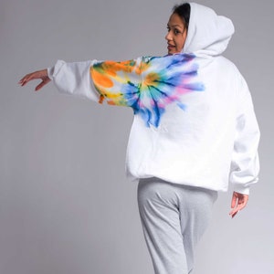 Upcycled Tie Dye Hoodie: Oversized Indie Y2K Clothing