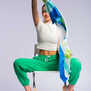 Silk Head Scarf: Y2K Designer Scarf, Sustainable Clothing image 9