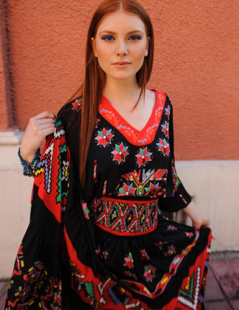 Black Еvening Dress/ Boho Chic Dress/ Long Boho Skirt Etsy