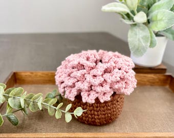 Crochet Flower Coasters Set | Stackable Flower Pot Spring Decor