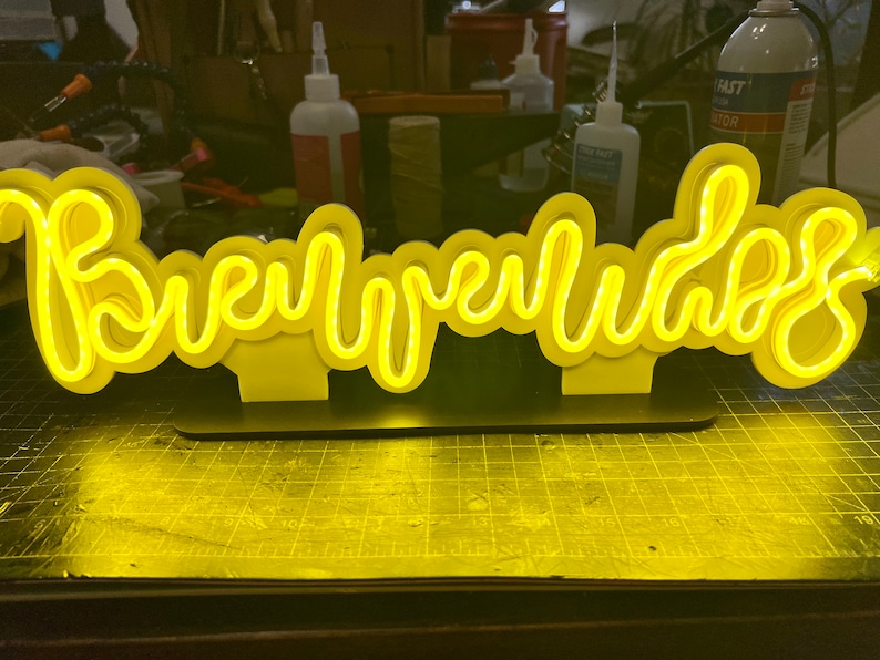 Digital Svg File to Create a Neon Flex LED Bienvenidos Sign NO