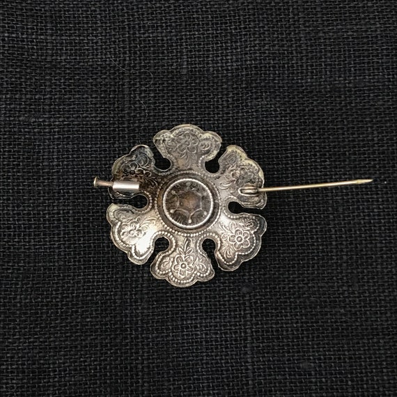 Magnificent old chiseled silver brooch from the b… - image 6