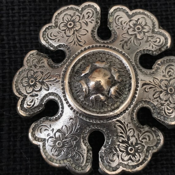 Magnificent old chiseled silver brooch from the b… - image 4