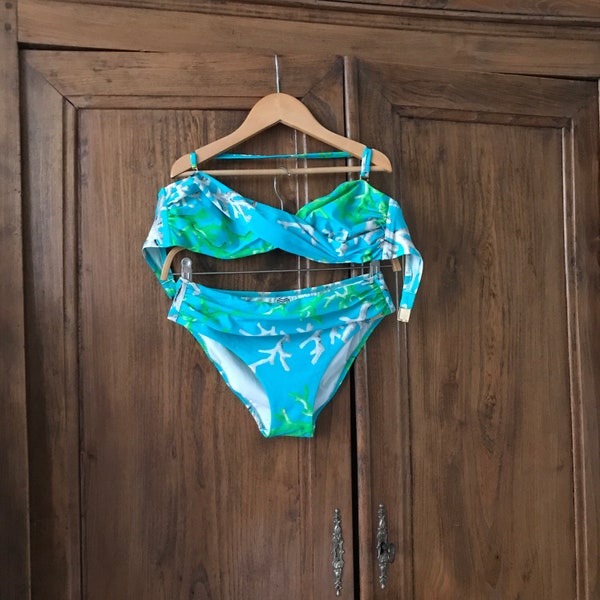 High-end second-hand 2-piece swimsuit Maryan Mehlhorn, turquoise, beachwear, luxury, high quality, 40 FR cup C