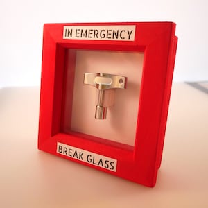 Novelty In Emergency Break Glass Drum Key Box Frame