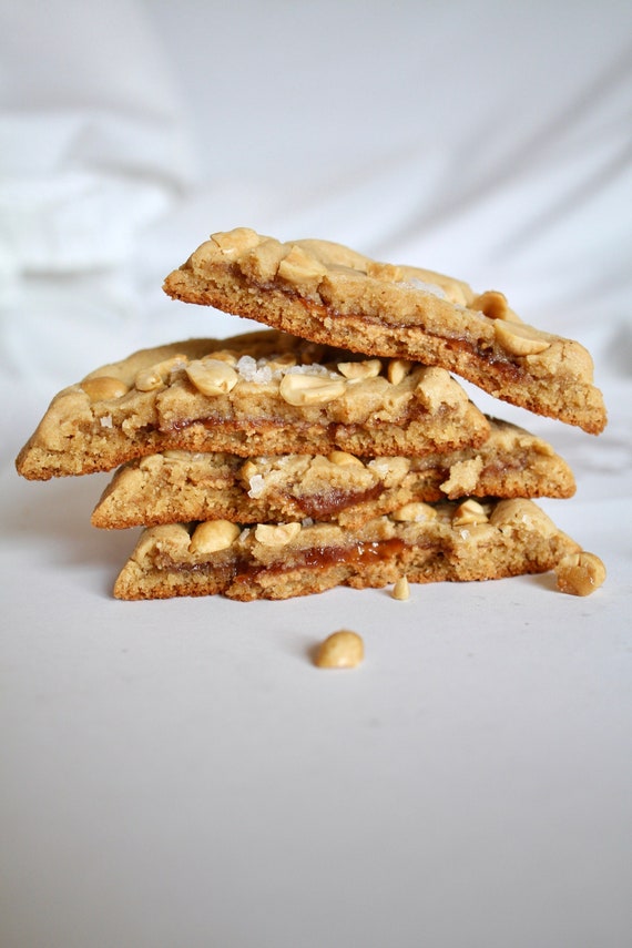 Stuffed Peanut Butter and Jelly Cookies