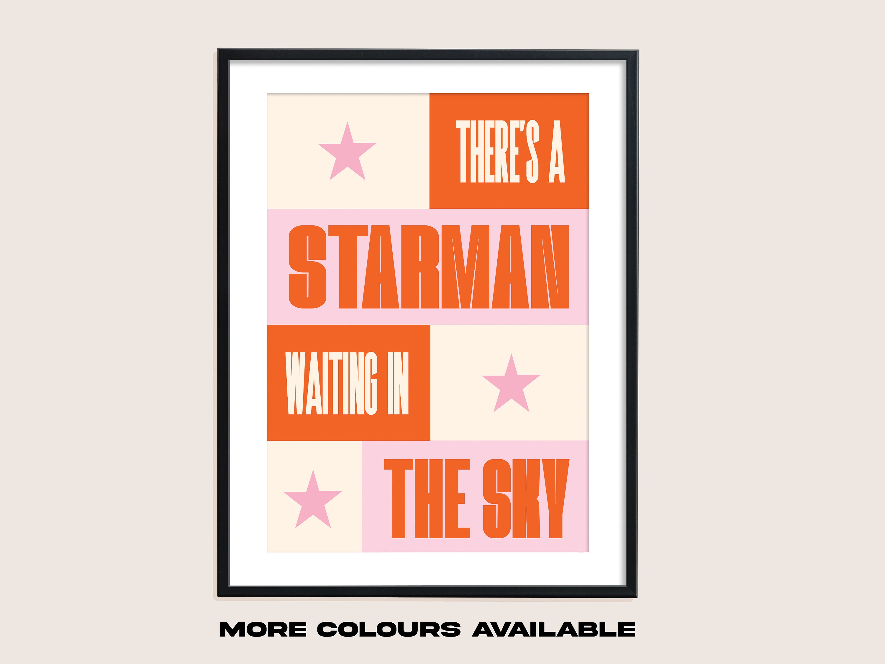 David Bowie Starman Lyrics Wall Art Poster Print Etsy