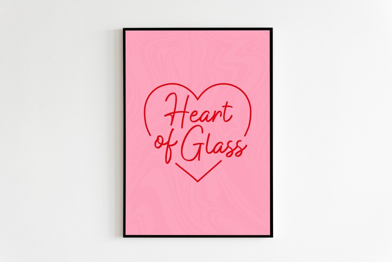 Blondie Heart of Glass Lyrics Wall Art Poster Print | Etsy