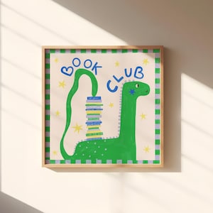 Impresión de habitación infantil Dinosaurio / impresión ecléctica para guardería, decoración de guardería, impresión para dormitorio infantil, arte de pared para niños, decoración de dormitorio infantil, impresiones para niños