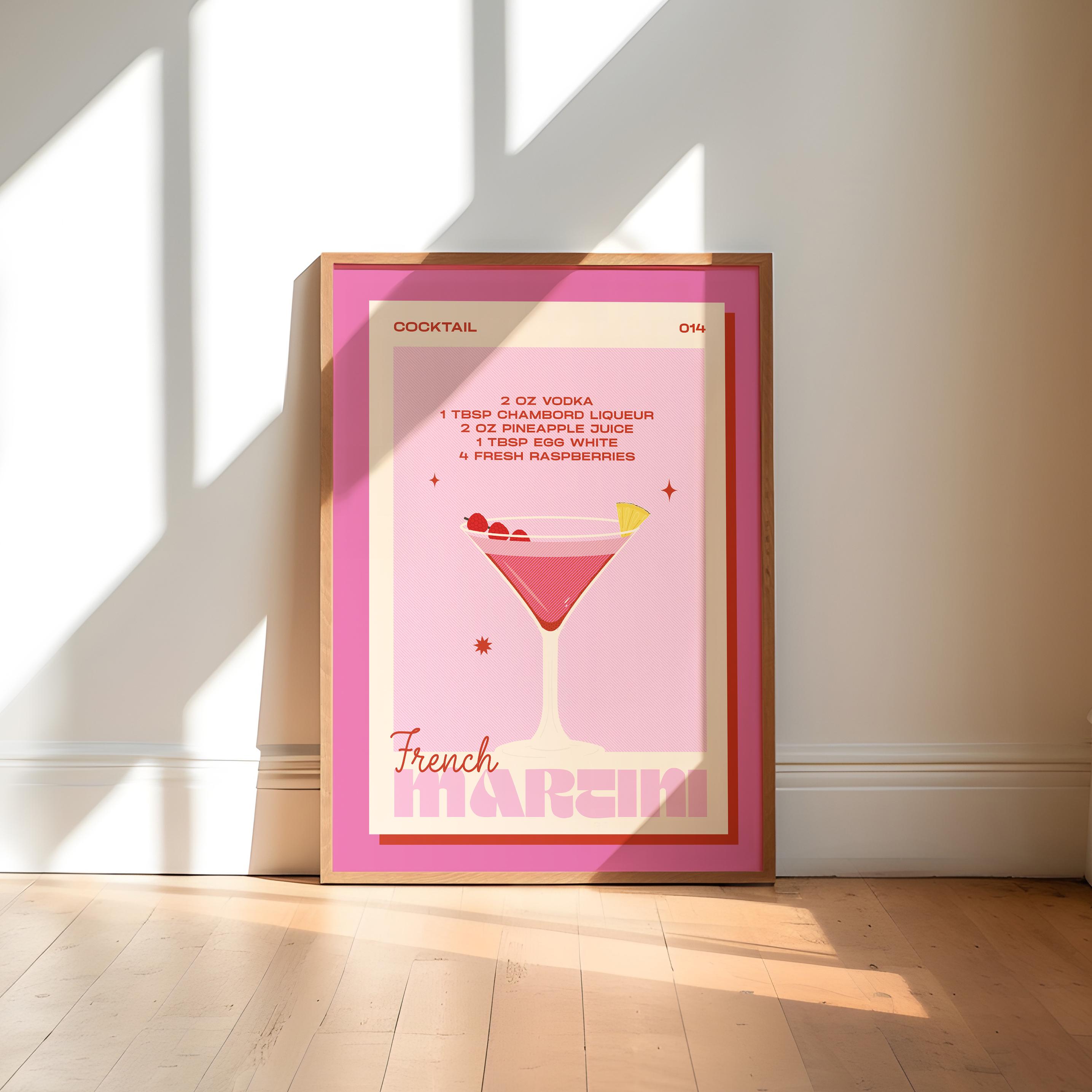 Poster In Metallo Per Cocktail French Martini, 20x30 Cm, Design Retrò, Decorazione Da Parete Per Bar - 4