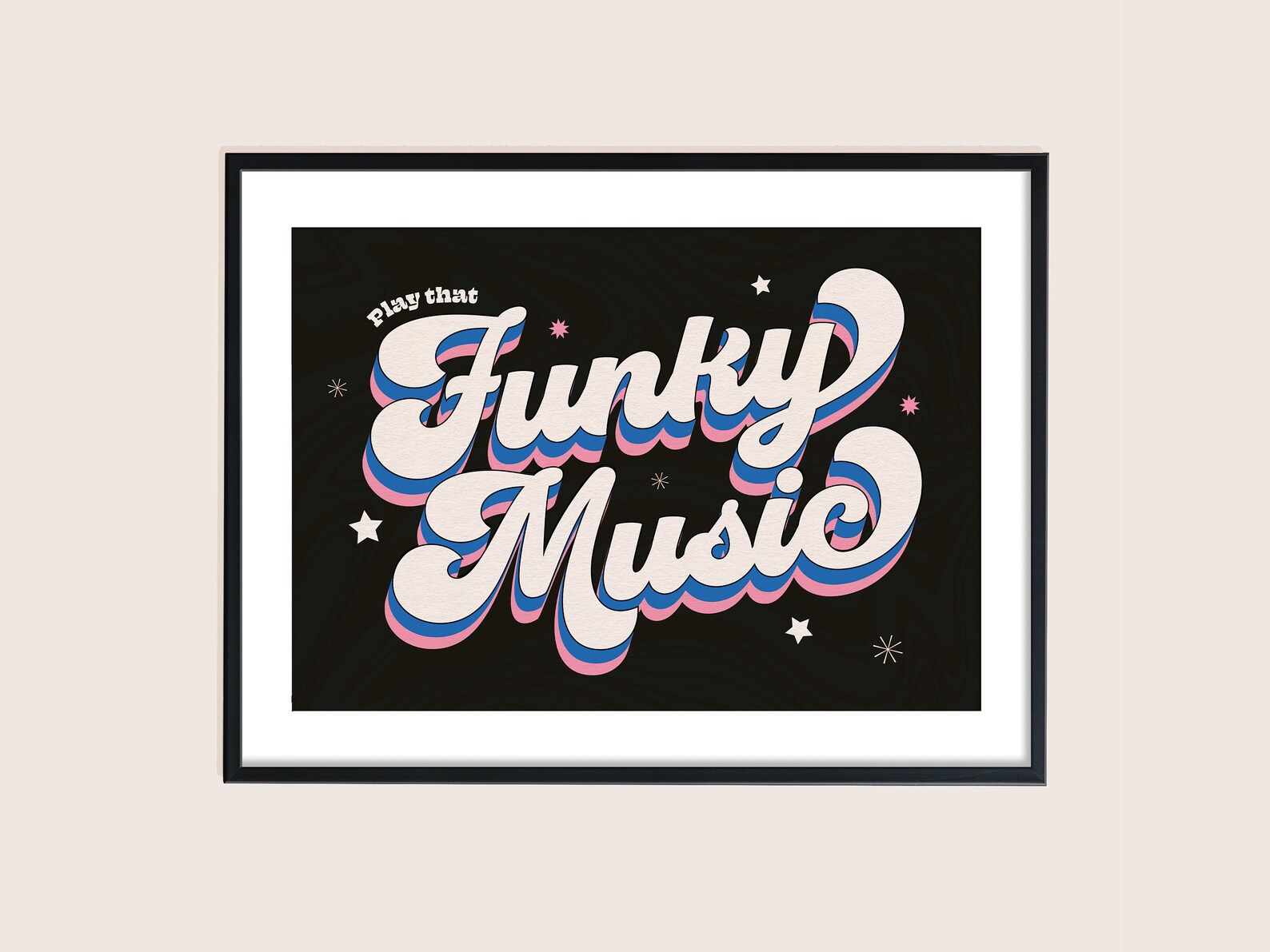 Play That Funky Music Wall Art Poster Print A3 A4 A5 Etsy