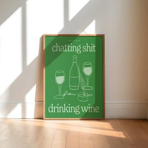 Wijnkunstafdruk, ingelijste kunst, trendy muurkunst, bardecor, barafdruk, keukenafdruk, eetkamerkunst, keukenkunst, handgetekende muurkunst, cadeau