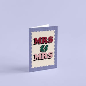 Leuke trouwkaart, trouwkaart, felicitatiekaart, pasgetrouwd, huwelijkscadeau, cadeau voor bruiloft, mevrouw en mevrouw, bruid en bruid, zelfde geslacht