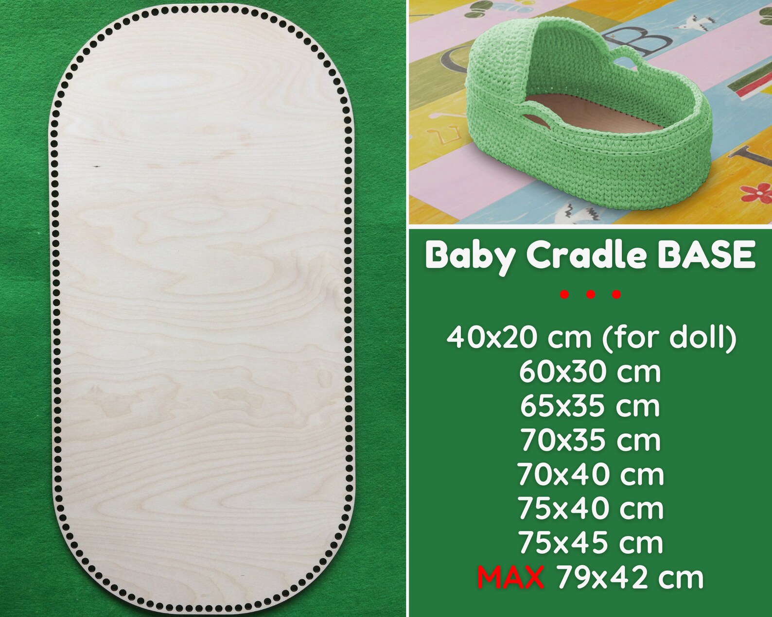 Wooden Baby Cradle Base Moses basket Bases Doll's Cradle Etsy