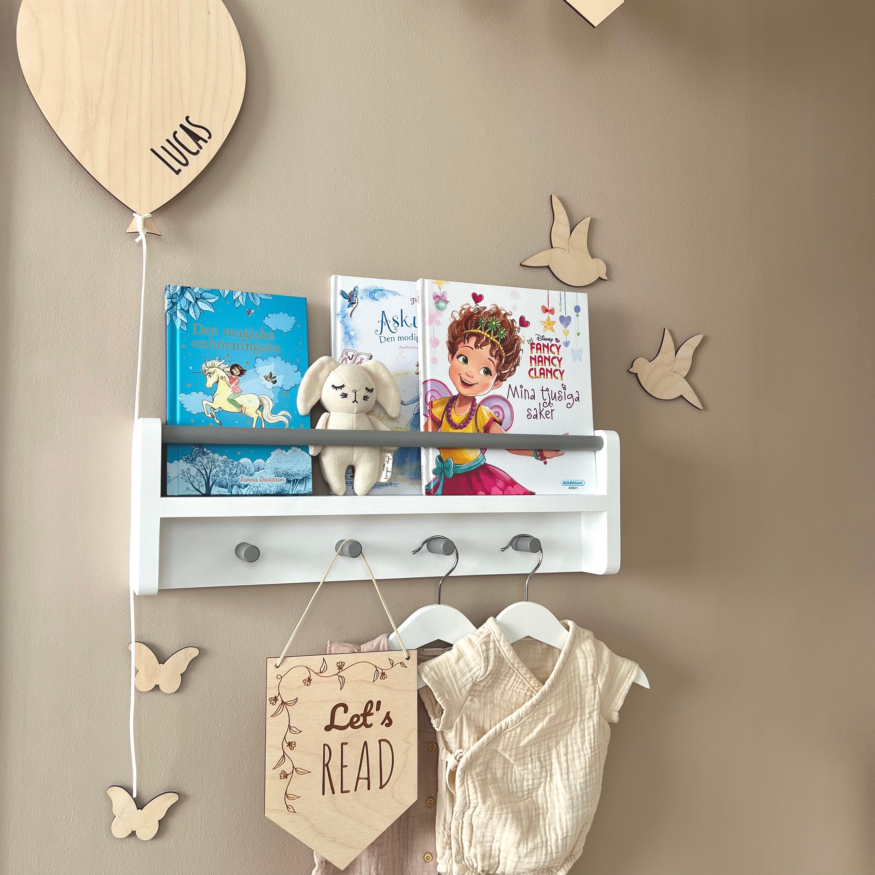 Peg Rail Bookshelf White Kids Bookshelf and Coat Rack Combo Etsy