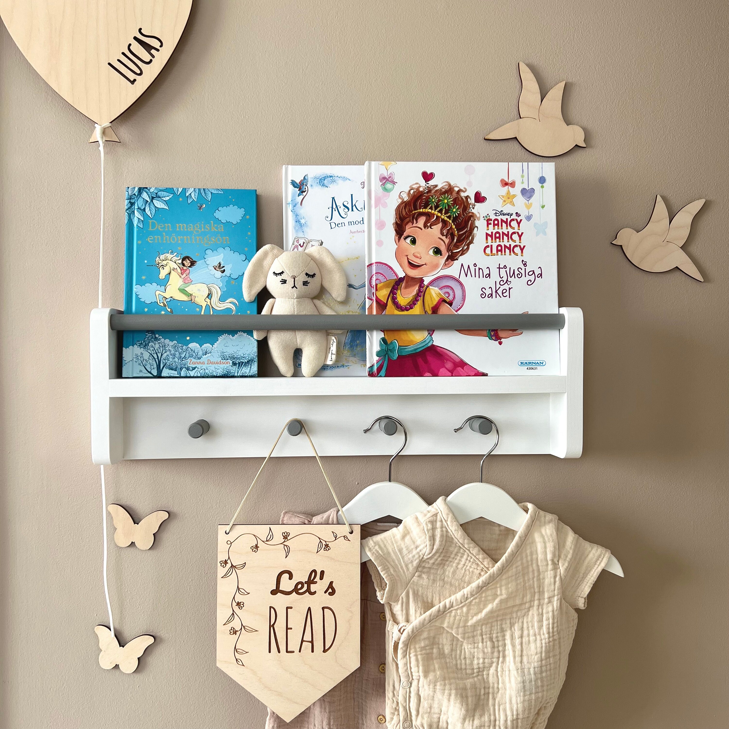 Peg Rail Bookshelf White Kids Bookshelf and Coat Rack Combo Etsy