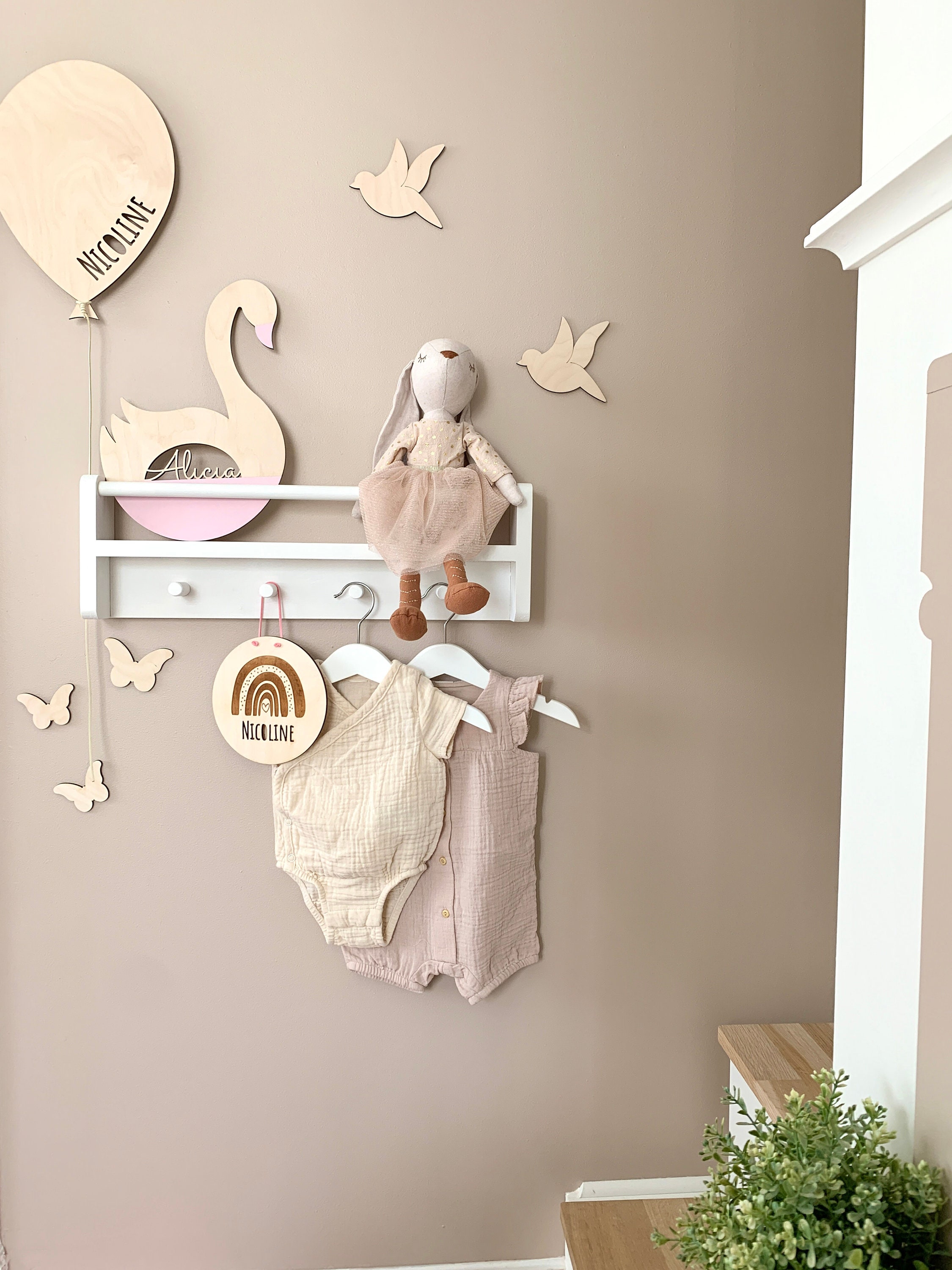 Peg Rail Bookshelf White Kids Bookshelf and Coat Rack Combo Etsy