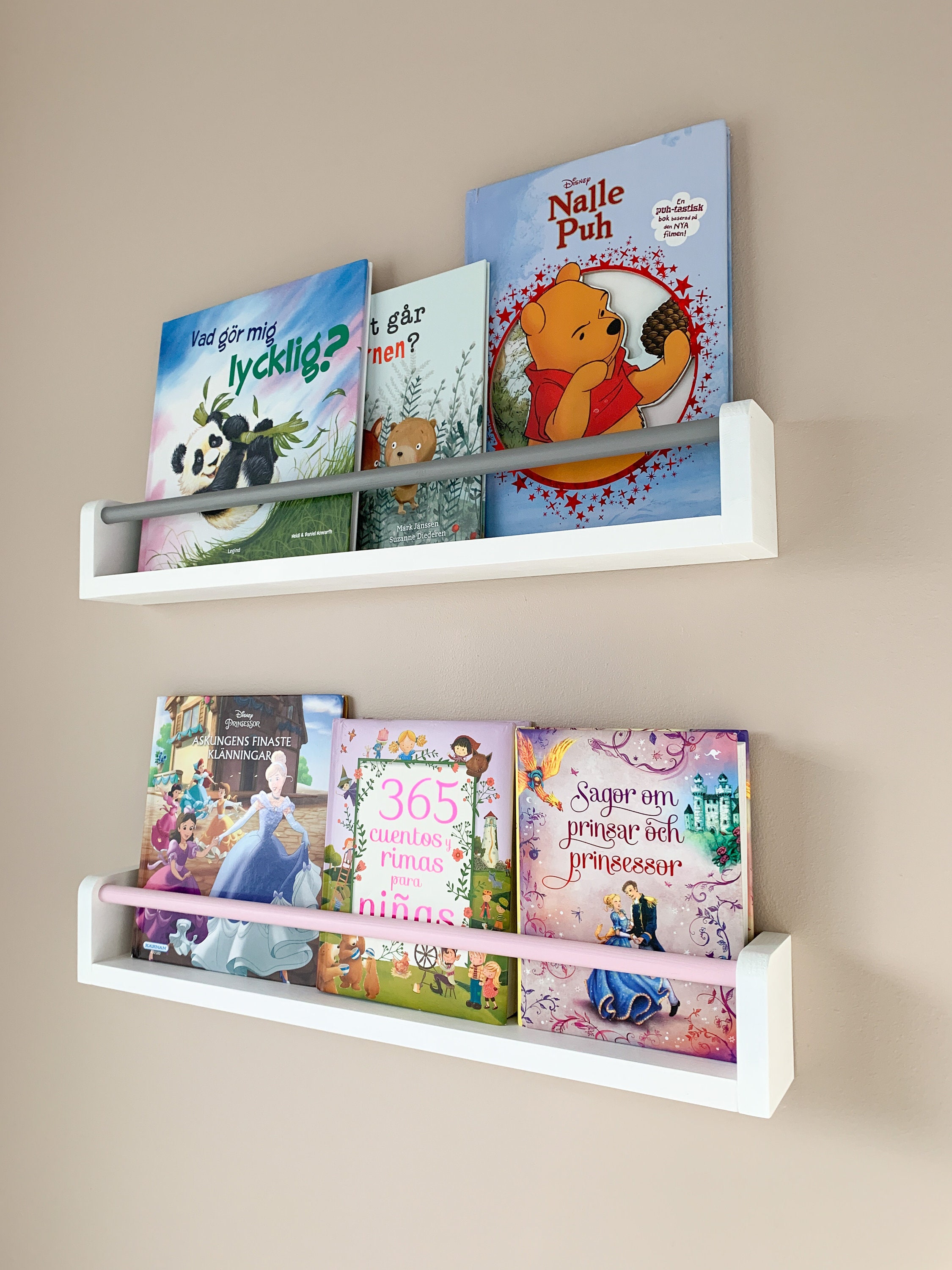 floating nursery bookshelf