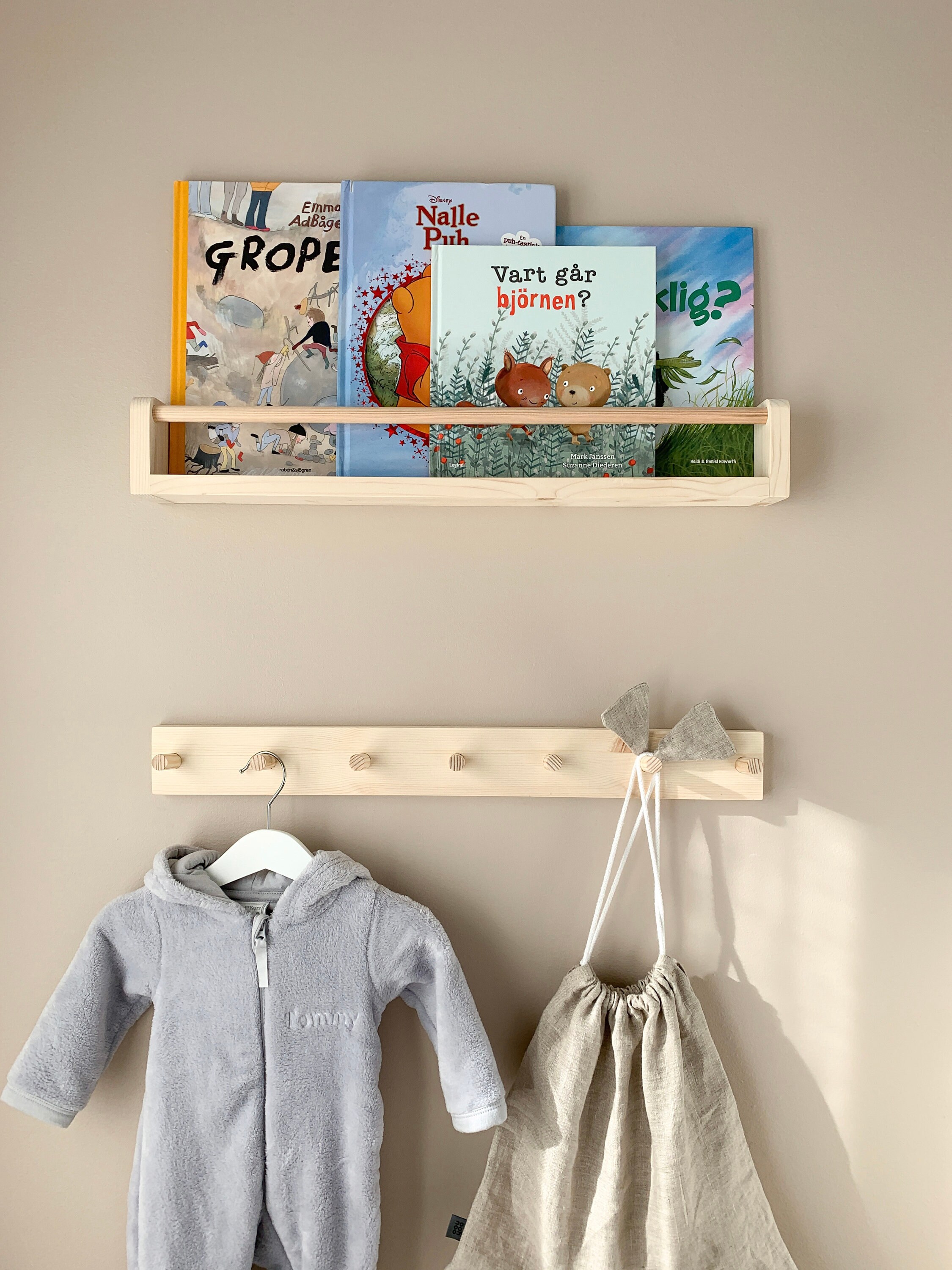 Wall coat rack for kids Coat Rack Peg Rail Wall Hooks for Etsy