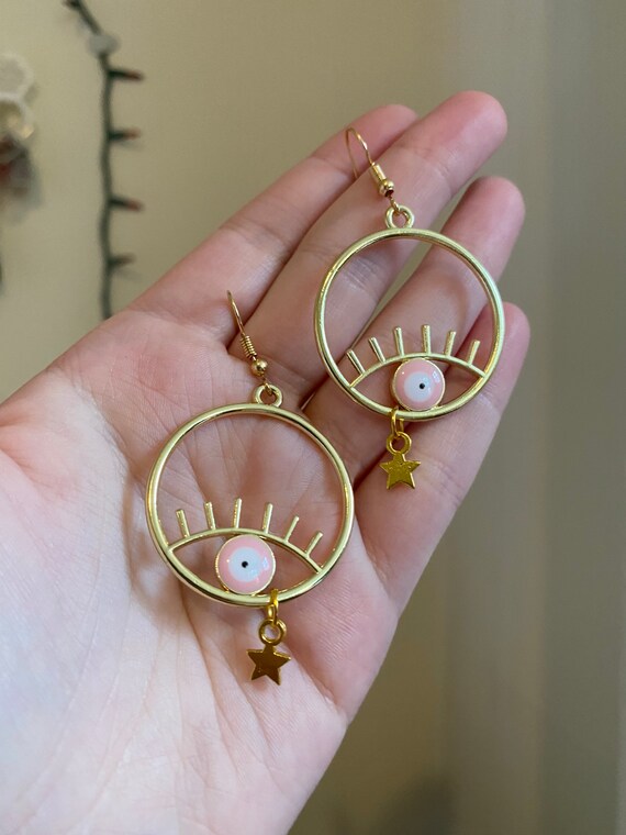 Etsy evil eye earrings best sale