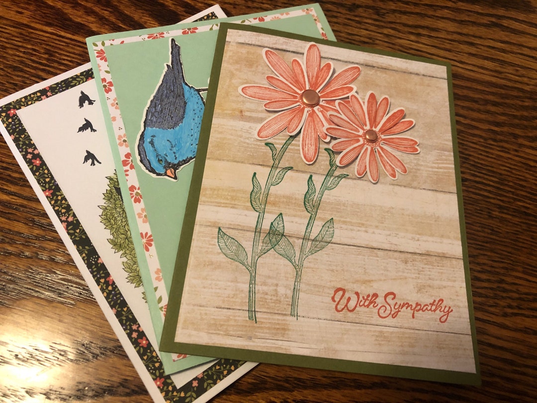 Set of 3 Sympathy Cards - Etsy