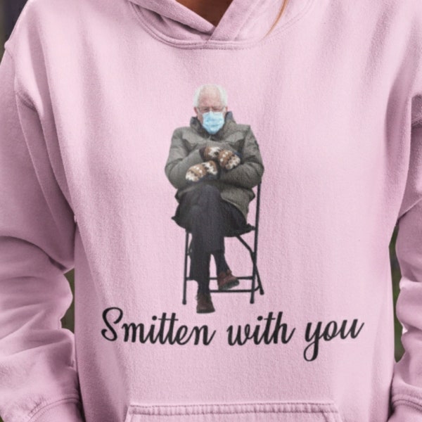 Bernie smitten with you PNG, Bernie Sanders Mittens Meme, Biden Harris Inauguration 2021, Valentine's Day Gift Theme