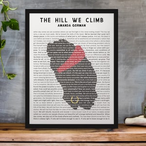 printable amanda gorman poem, the hill we climb amanda gorman wall art, amanda gorman quote poster print digital download