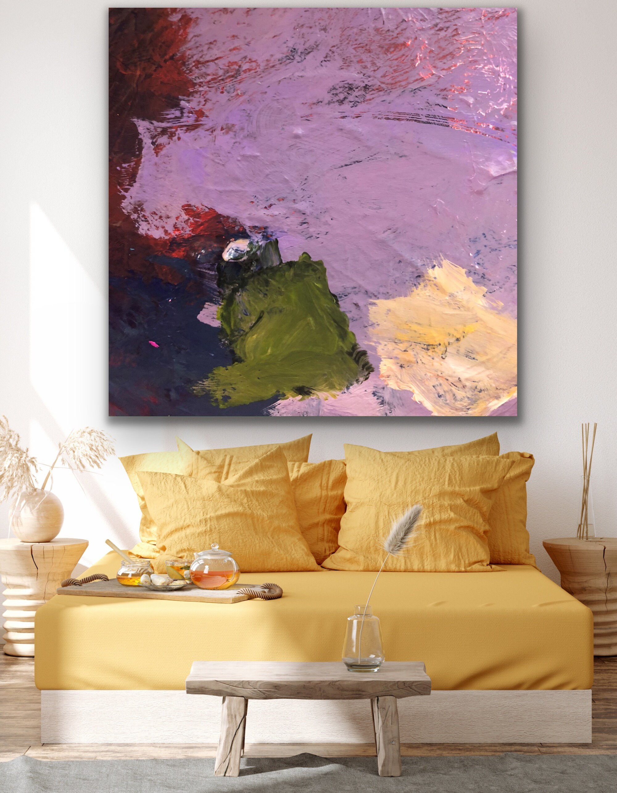 Abstract Painting Original Large Acrylic Canvas Wall Art Expressionism ...