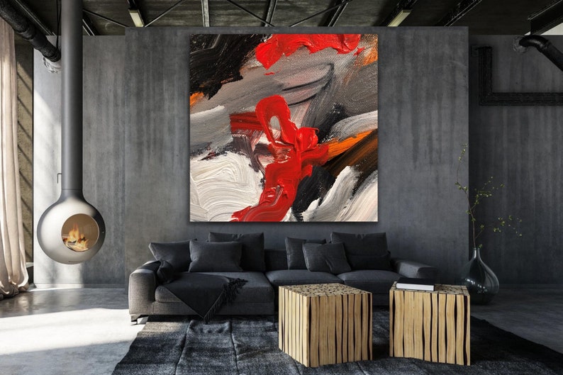 Abstract Painting Original Large Acrylic Canvas Wall Art - Etsy