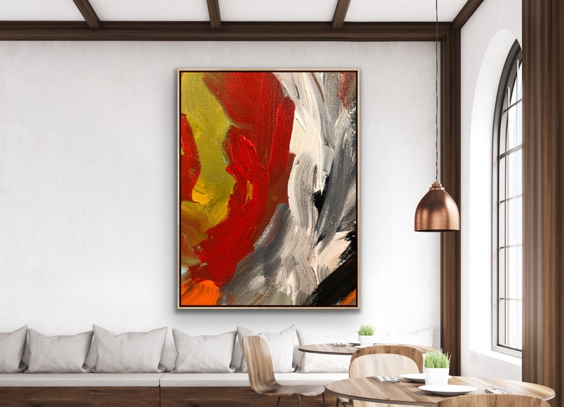 Abstract Painting Original Large Acrylic Canvas Wall Art Expressionism ...