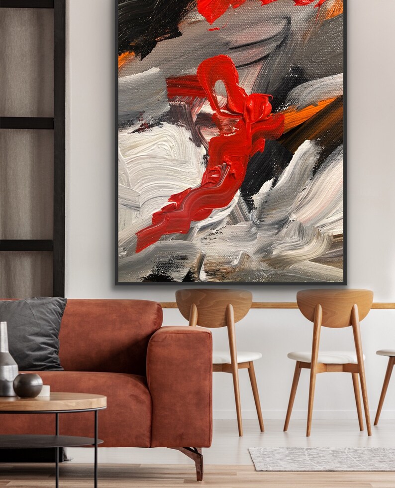 Abstract Painting Original Large Acrylic Canvas Wall Art Expressionism ...