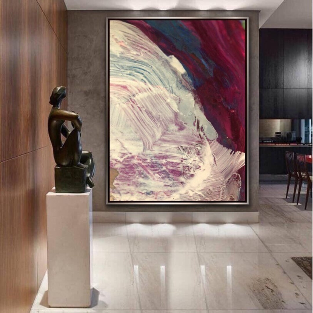 Abstract Painting Original Large Acrylic Canvas Wall Art Expressionism ...