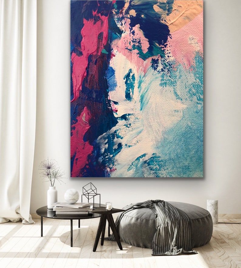 Abstract Painting Original Large Acrylic Canvas Wall Art Expressionism