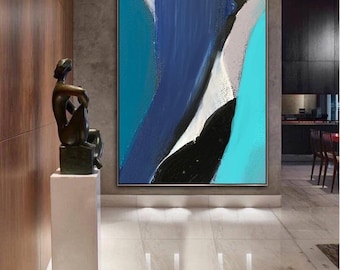 Abstract Painting Original Large Acrylic Canvas Wall Art, Expressionism Red Modern Painting Wall Art on Canvas, Huge contemporary art decor