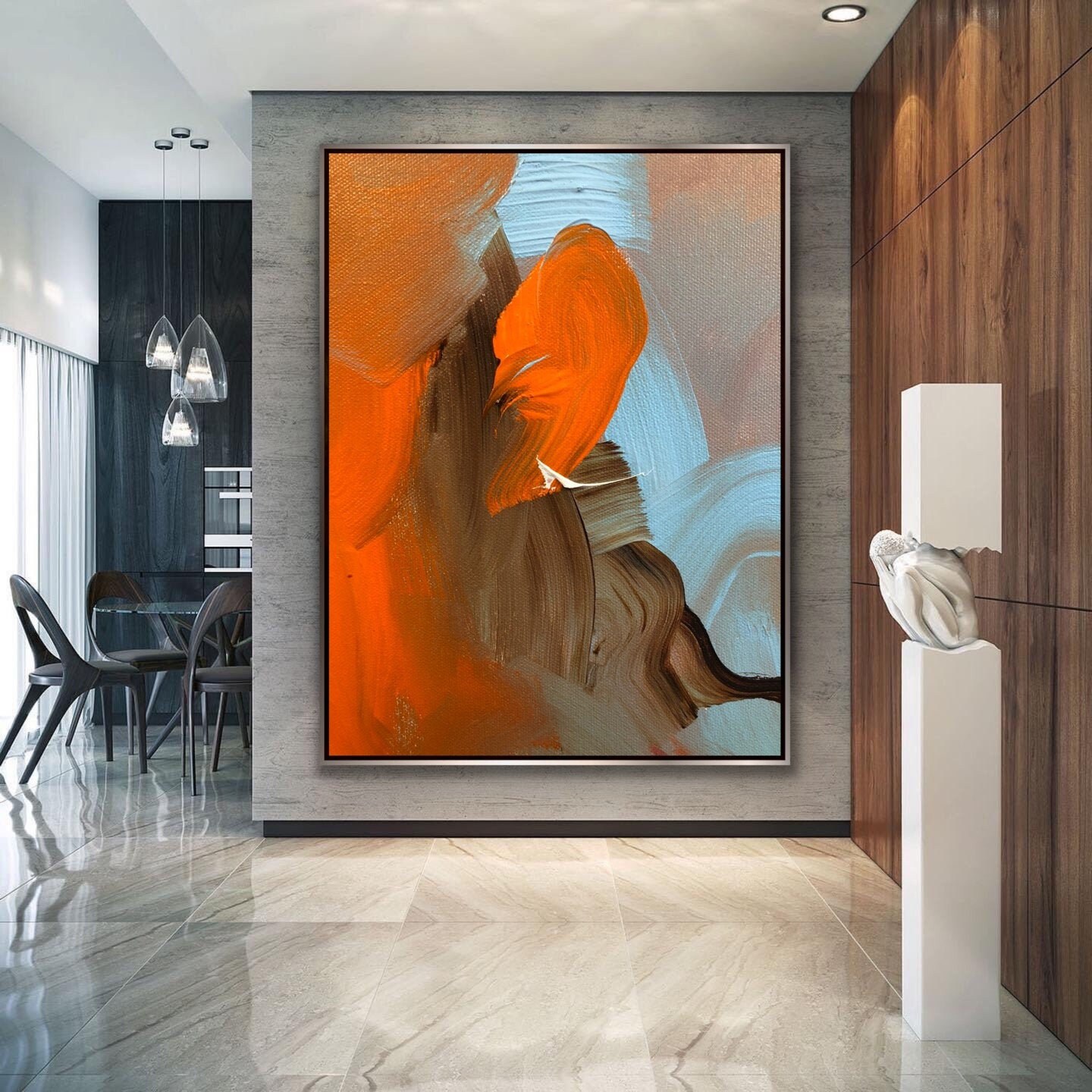 Abstract Painting Original Large Acrylic Canvas Wall Art Expressionism ...