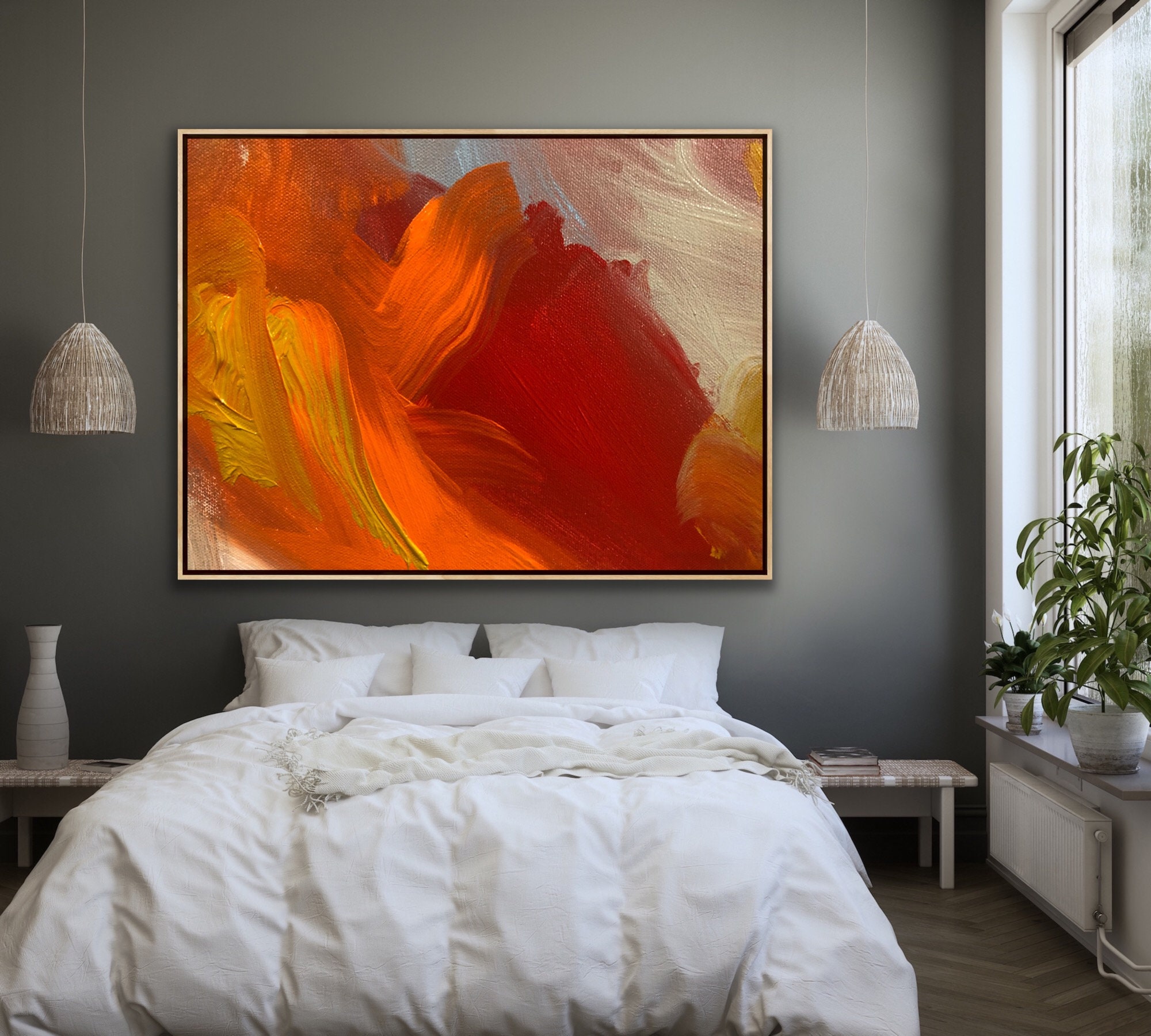 Abstract Painting Original Large Acrylic Canvas Wall Art Expressionism