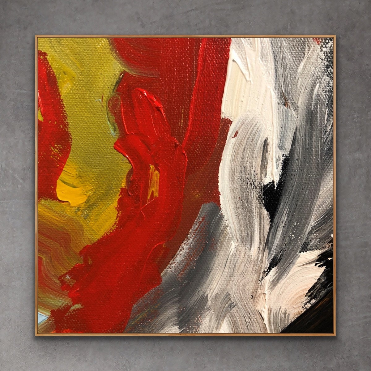 Abstract Painting Original Large Acrylic Canvas Wall Art Expressionism ...