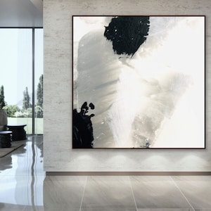 Abstract Painting Original Large Acrylic Canvas Wall Art Expressionism black Modern Painting Wall Art on Canvas, Huge contemporary art decor
