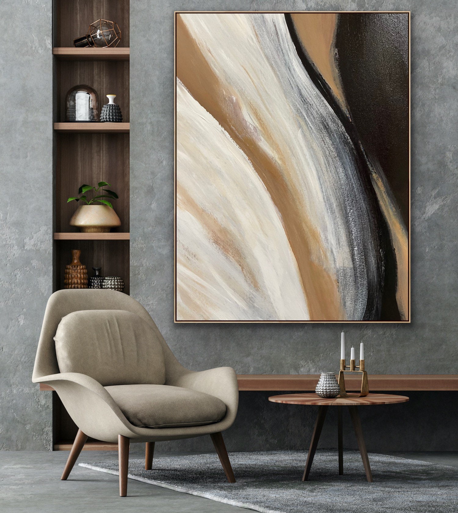 Abstract Painting Original Large Acrylic Canvas Wall Art Expressionism ...