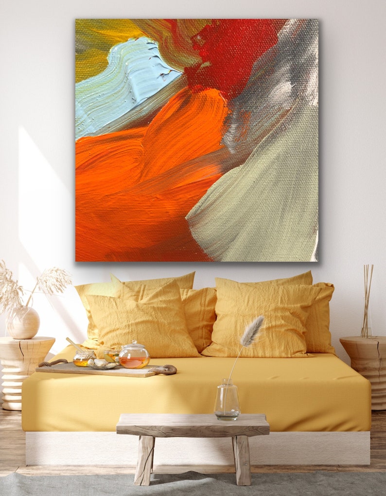 Large Modern Art, Accent Wall Decor, Living Room Decor, Minimal