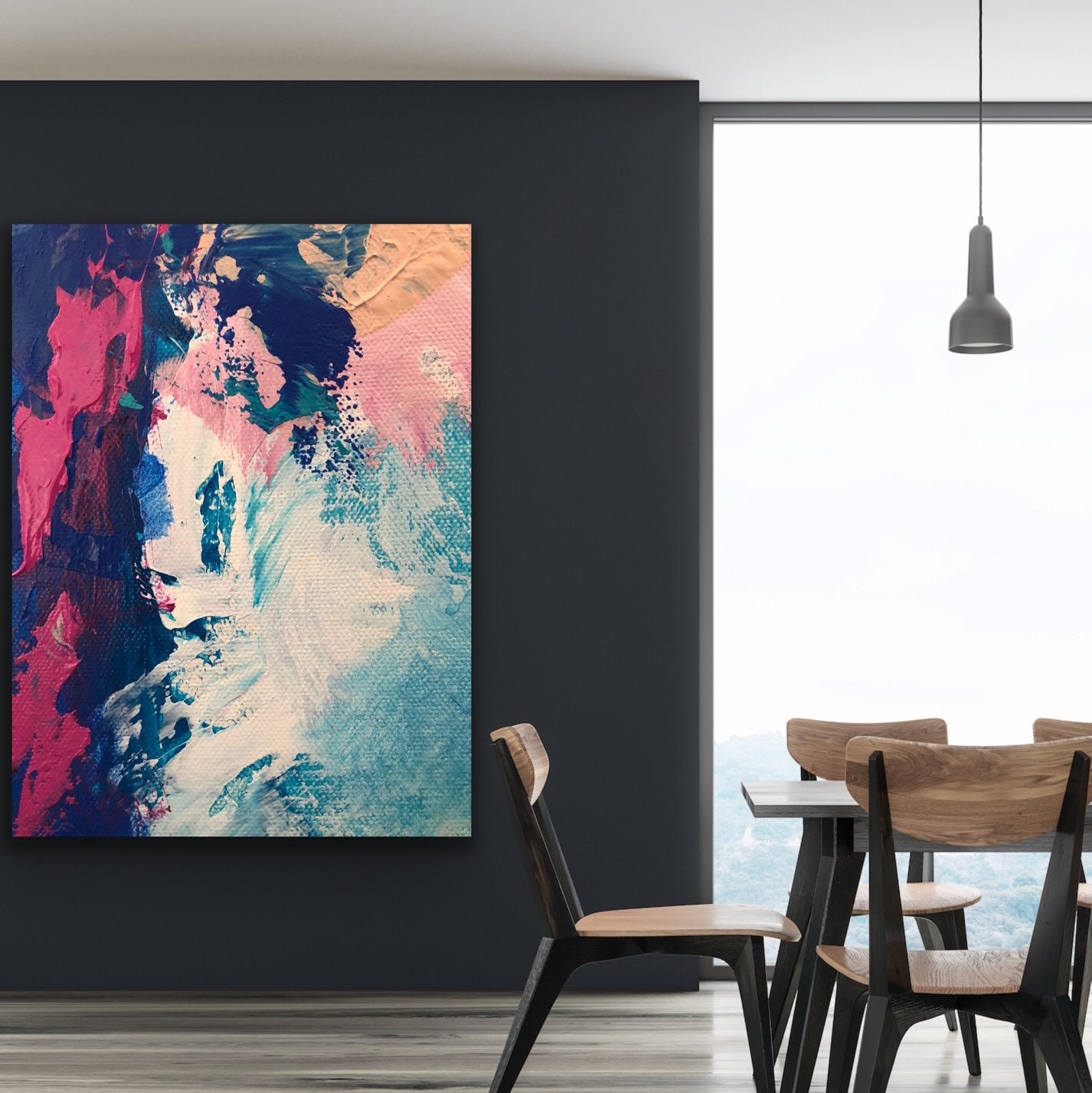 Abstract Painting Original Large Acrylic Canvas Wall Art Expressionism ...