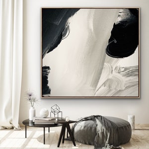 Abstract Painting Original Large Acrylic Canvas Wall Art Expressionism black Modern Painting Wall Art on Canvas, Huge contemporary art decor