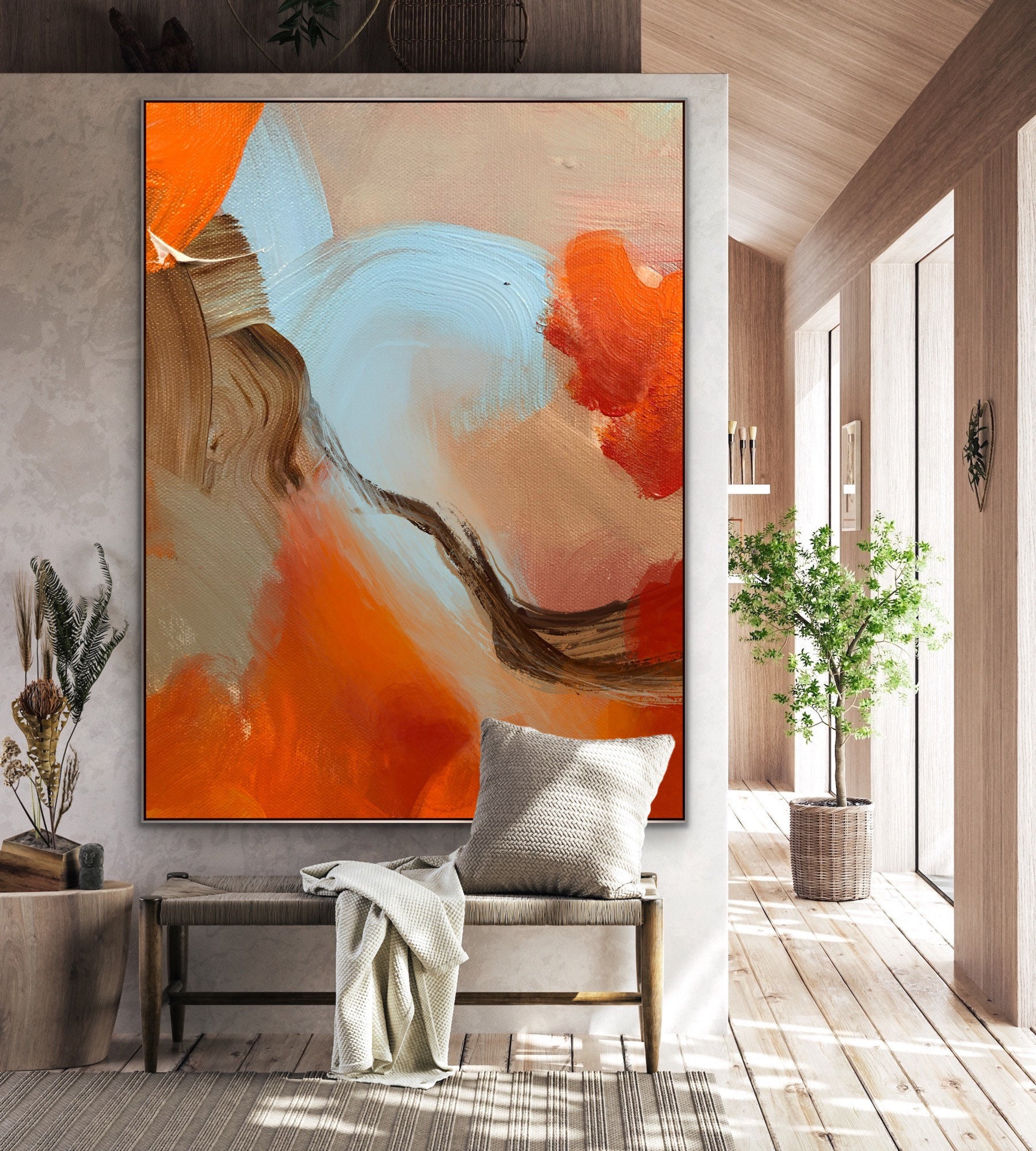 Abstract Painting Original Large Acrylic Canvas Wall Art Expressionism ...
