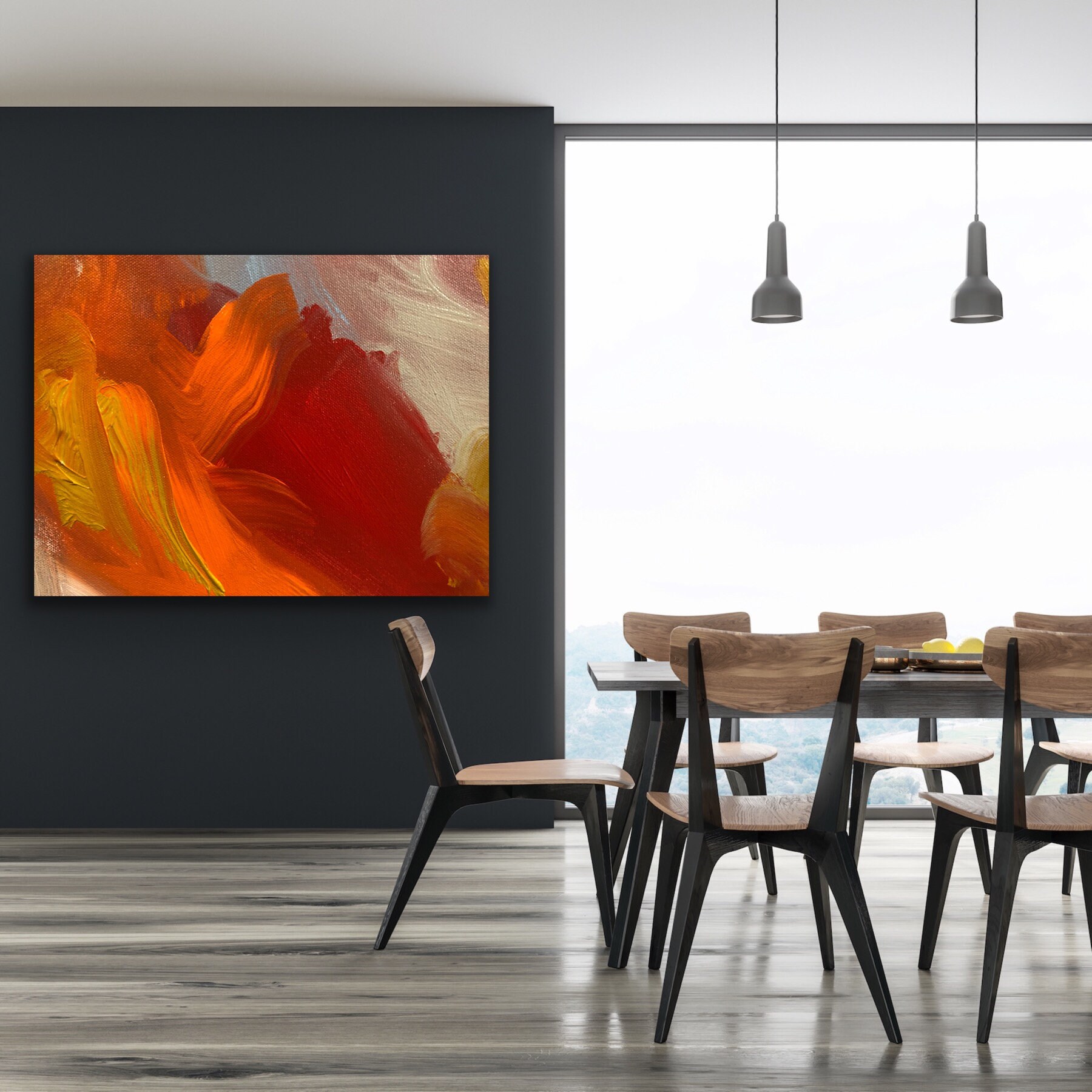 Abstract Painting Original Large Acrylic Canvas Wall Art Expressionism
