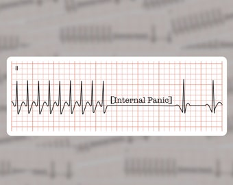 Internal Panic SVT Cardioversion EKG Sticker