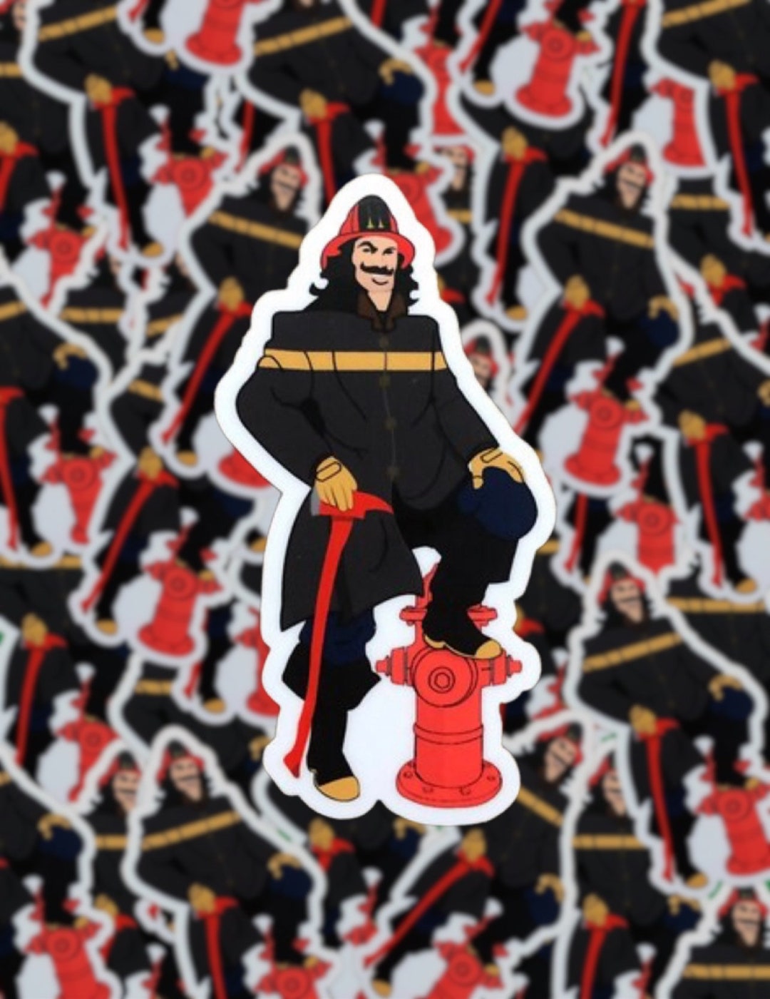 Fire Captain Firefighter Sticker - Etsy